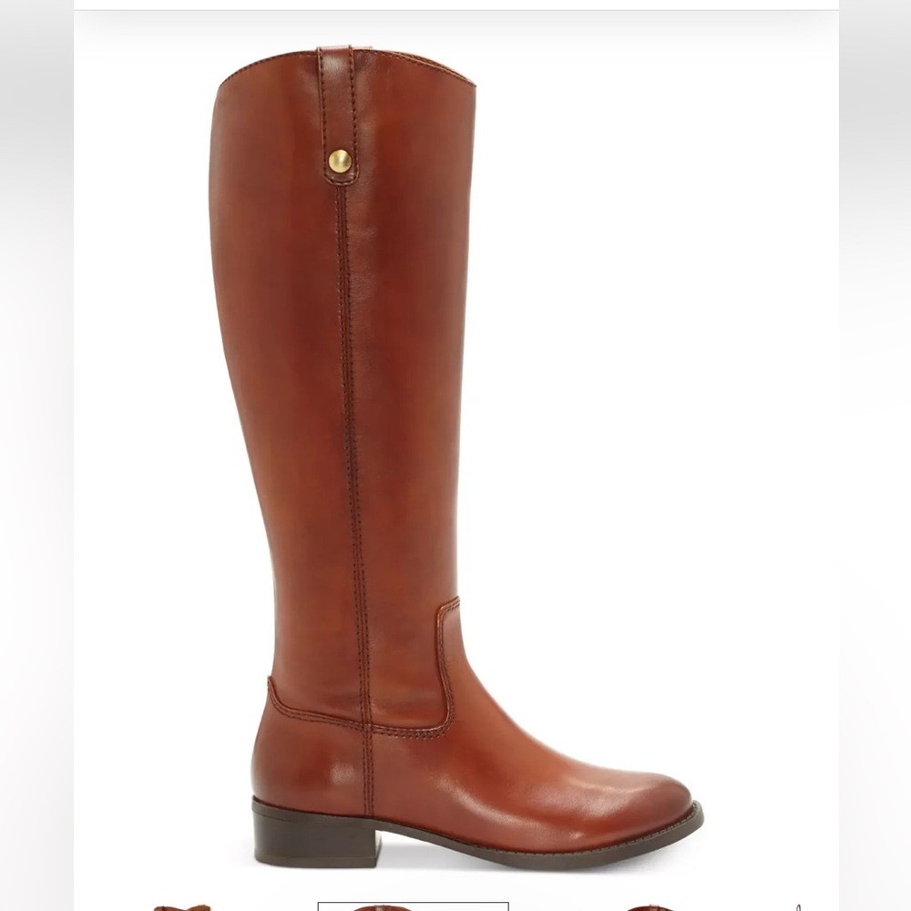 INC  Brown Leather tall Roding boots size 9.5 New with Tags